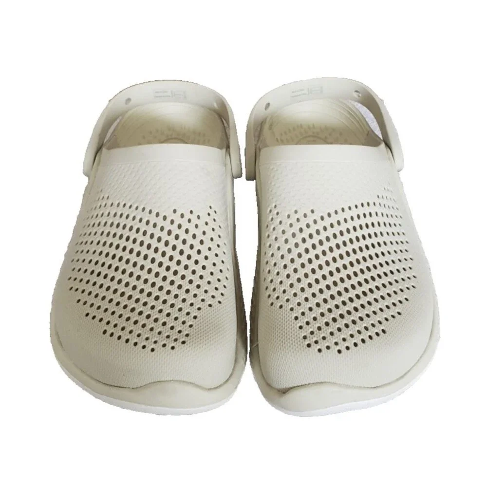 Crocs LiteRide 360 Clogs Men's Sz 9 Women's Sz 11 Beige Slip-on Comfort Sandals